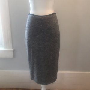 Madewell grey wool pencil skirt